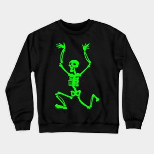 Running Skeleton Green Silhoette Crewneck Sweatshirt